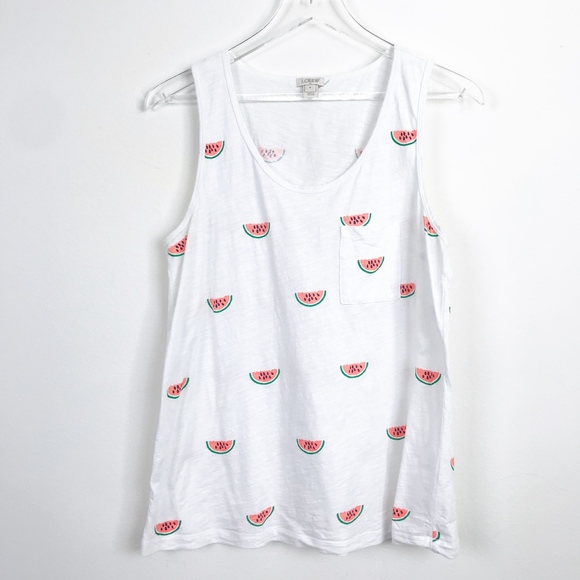 J. Crew Factory Tops - Jcrew Factory watermelon 100% cotton pocket tank